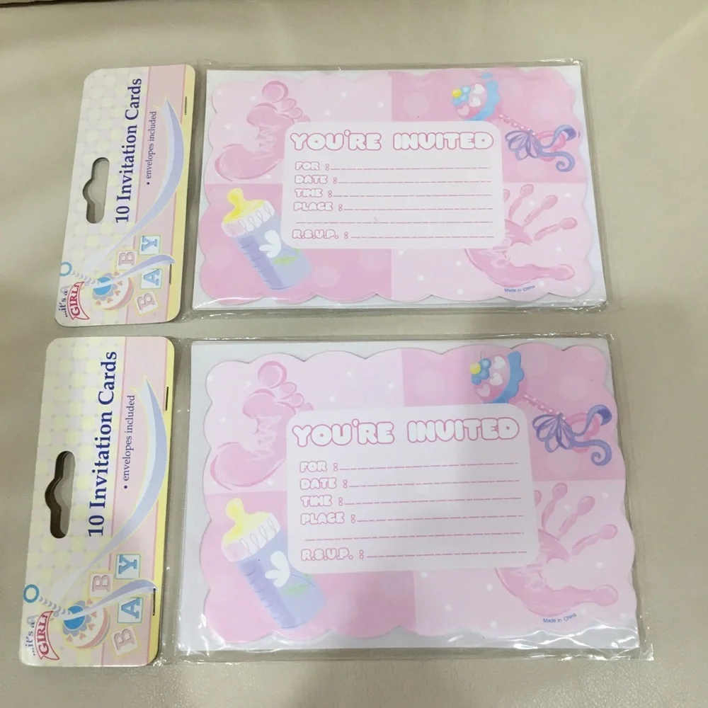 It’s a Girl Baby Shower Invitations Set of 2